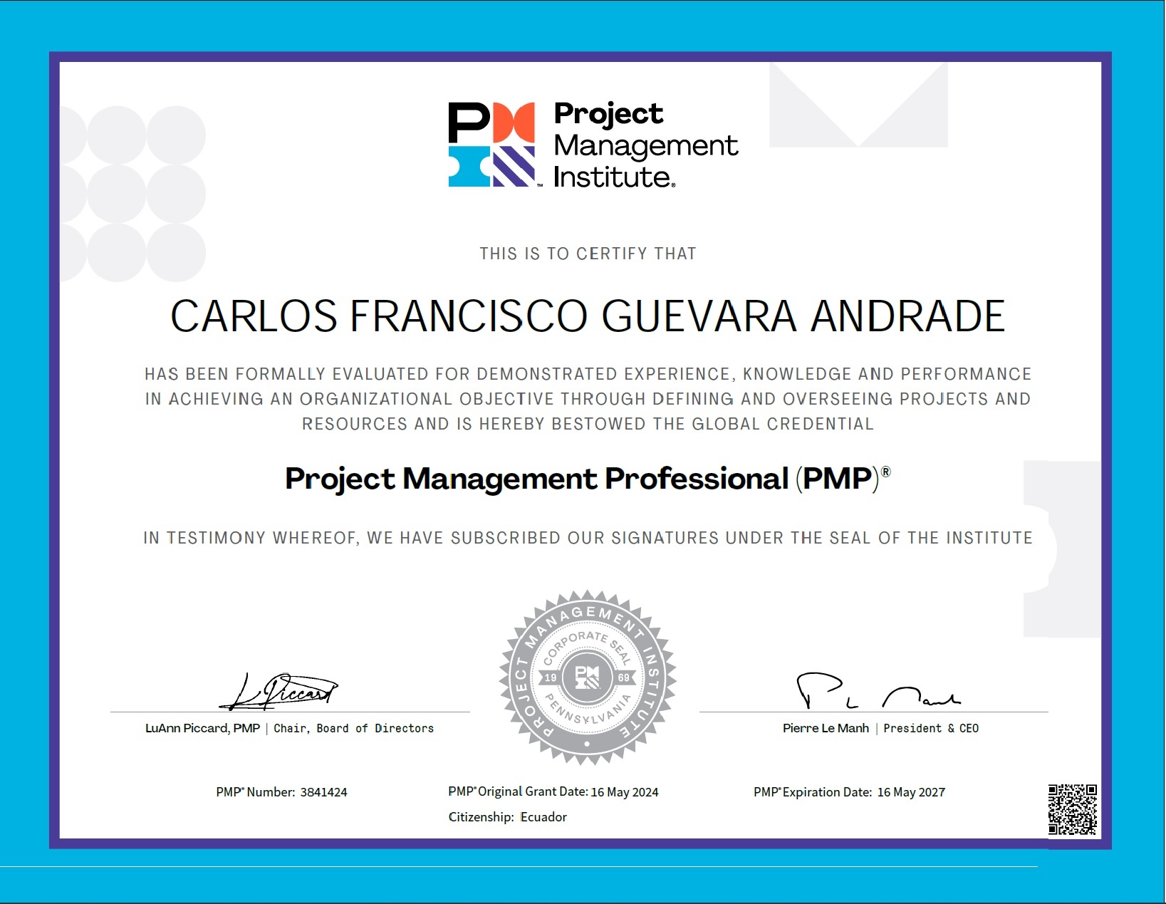 PMP Certificate