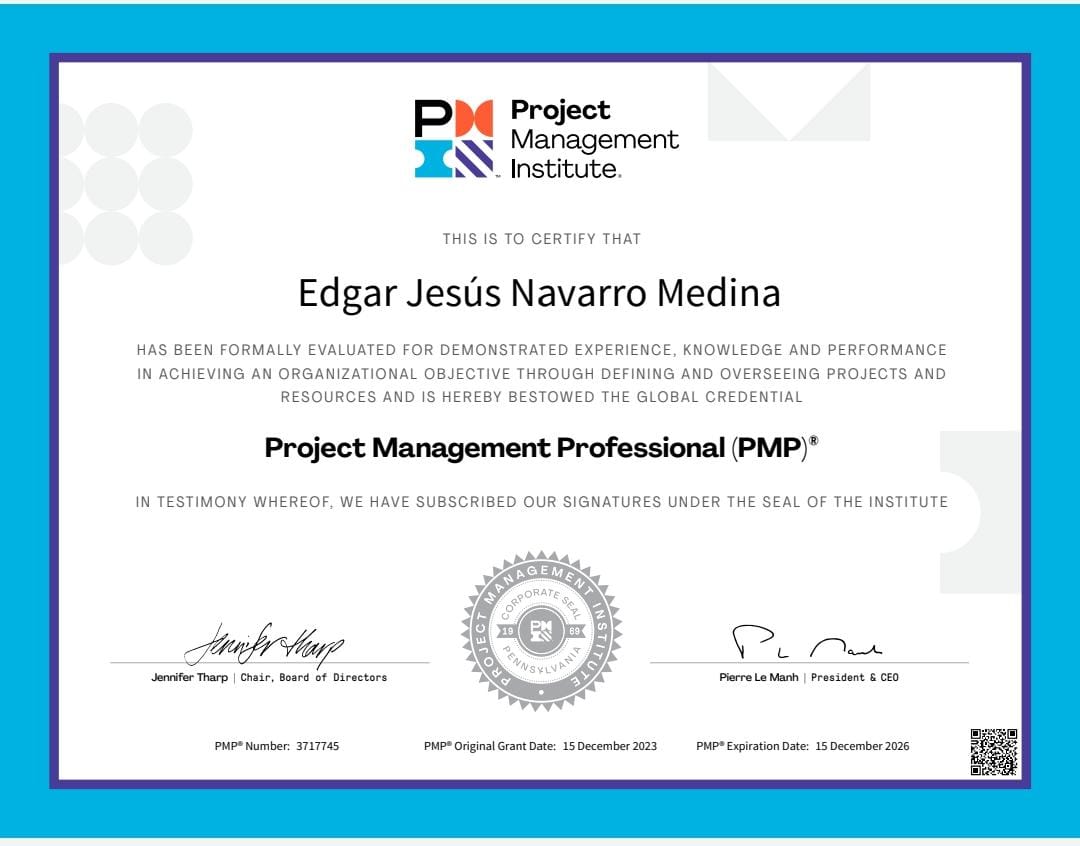 Edgar - PMP Certificado