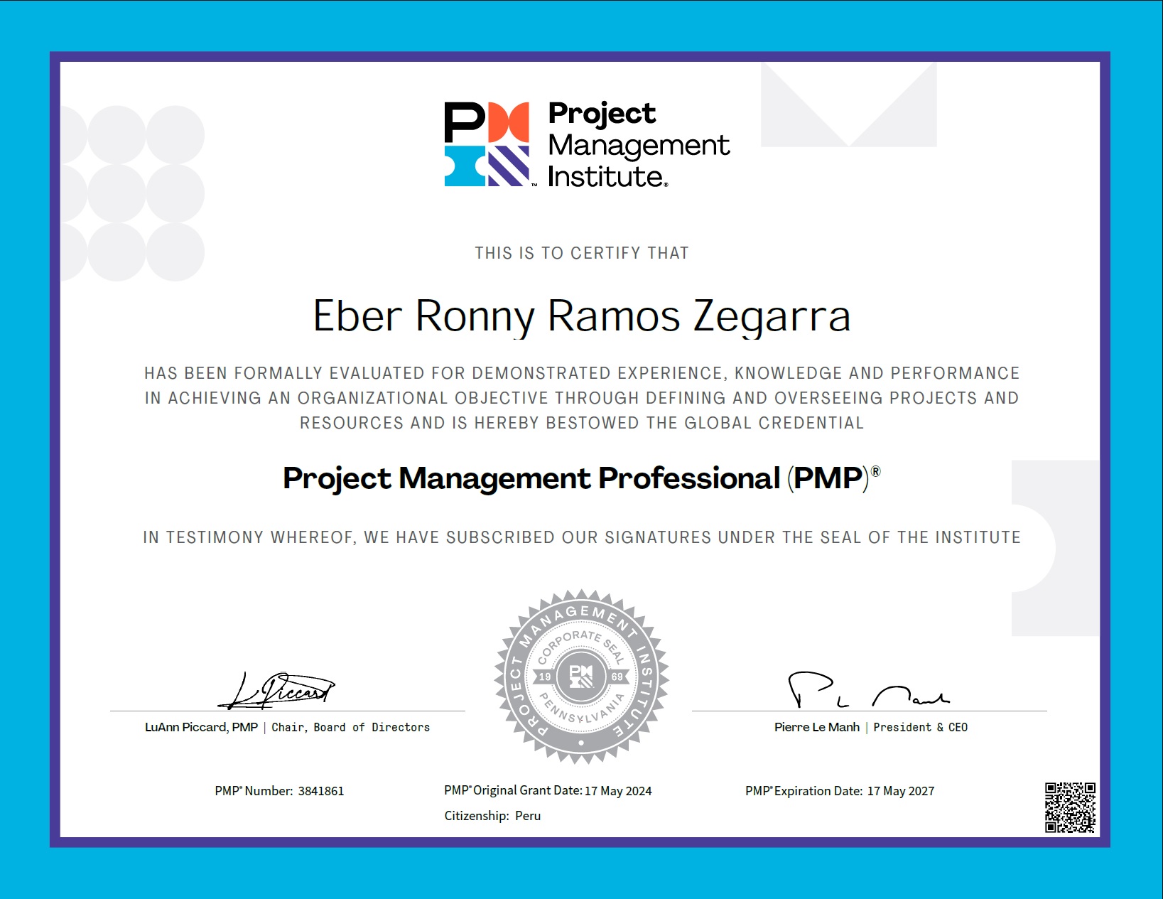 Eber - PMP Certificado