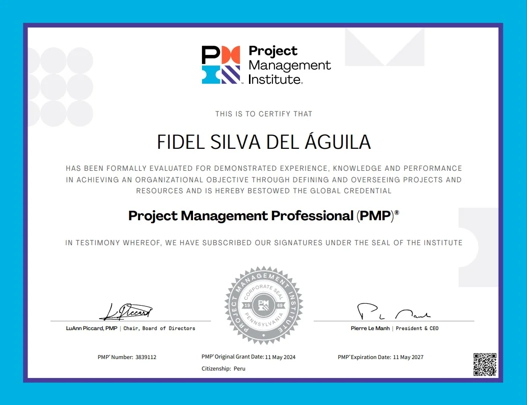 Certificación PMP de Fidel